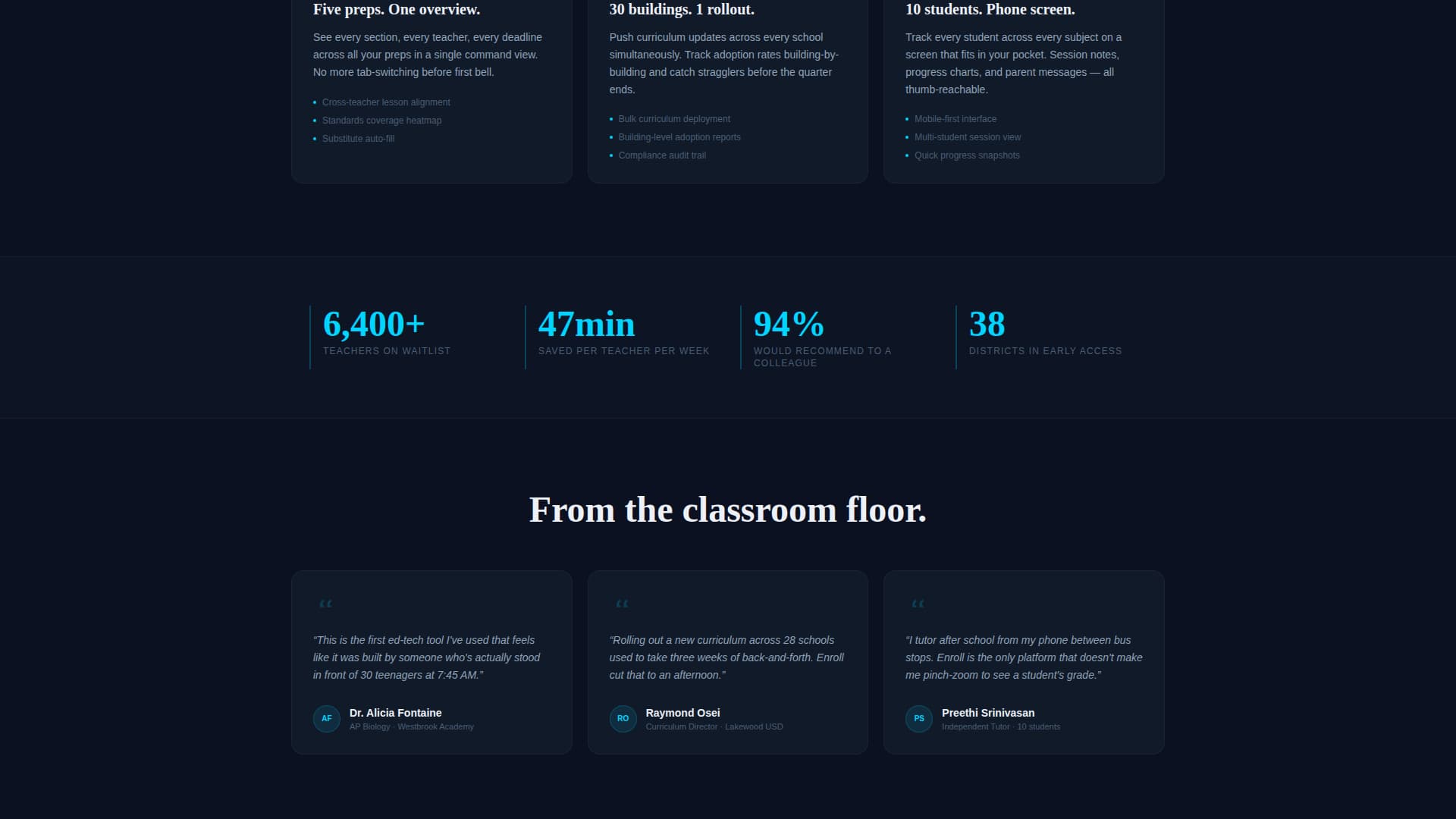 Enroll - Dynamic Edtech Landing Page Template