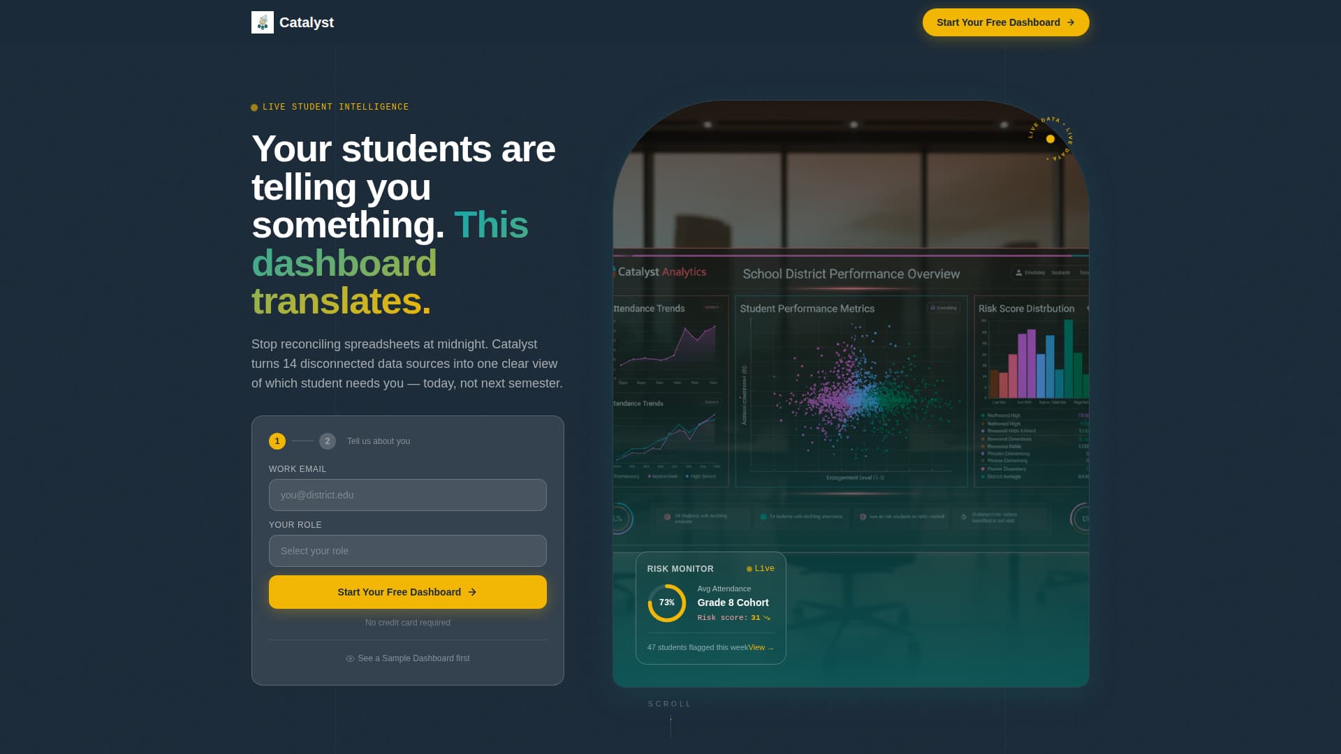 Catalyst - Powerful Analytics Landing Page Template