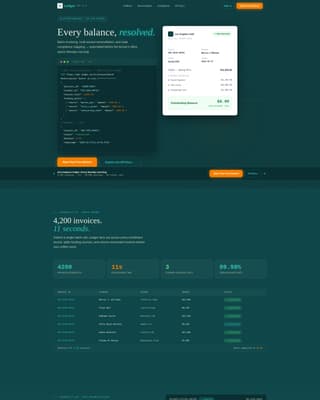 Ledger - Automated Education Billing Landing Page Template
