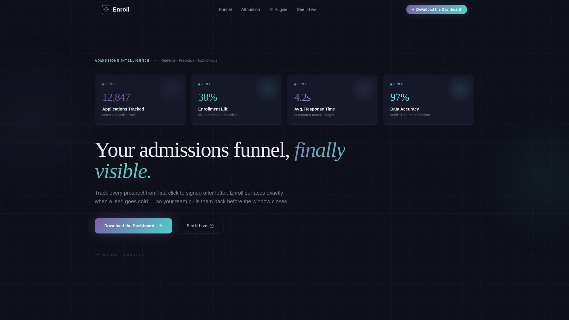 Enroll - Powerful Admissions Landing Page Template