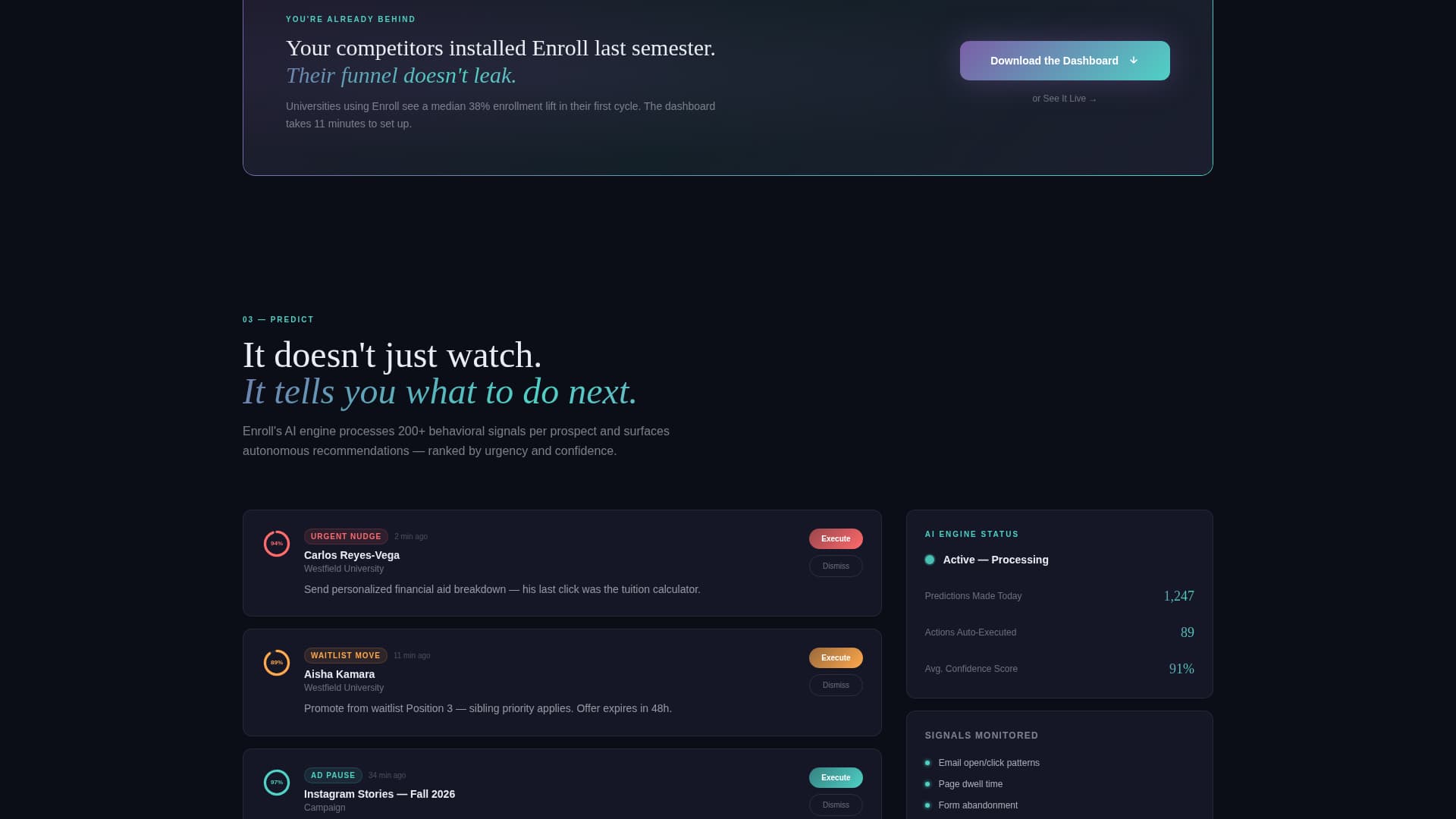 Enroll - Powerful Admissions Landing Page Template