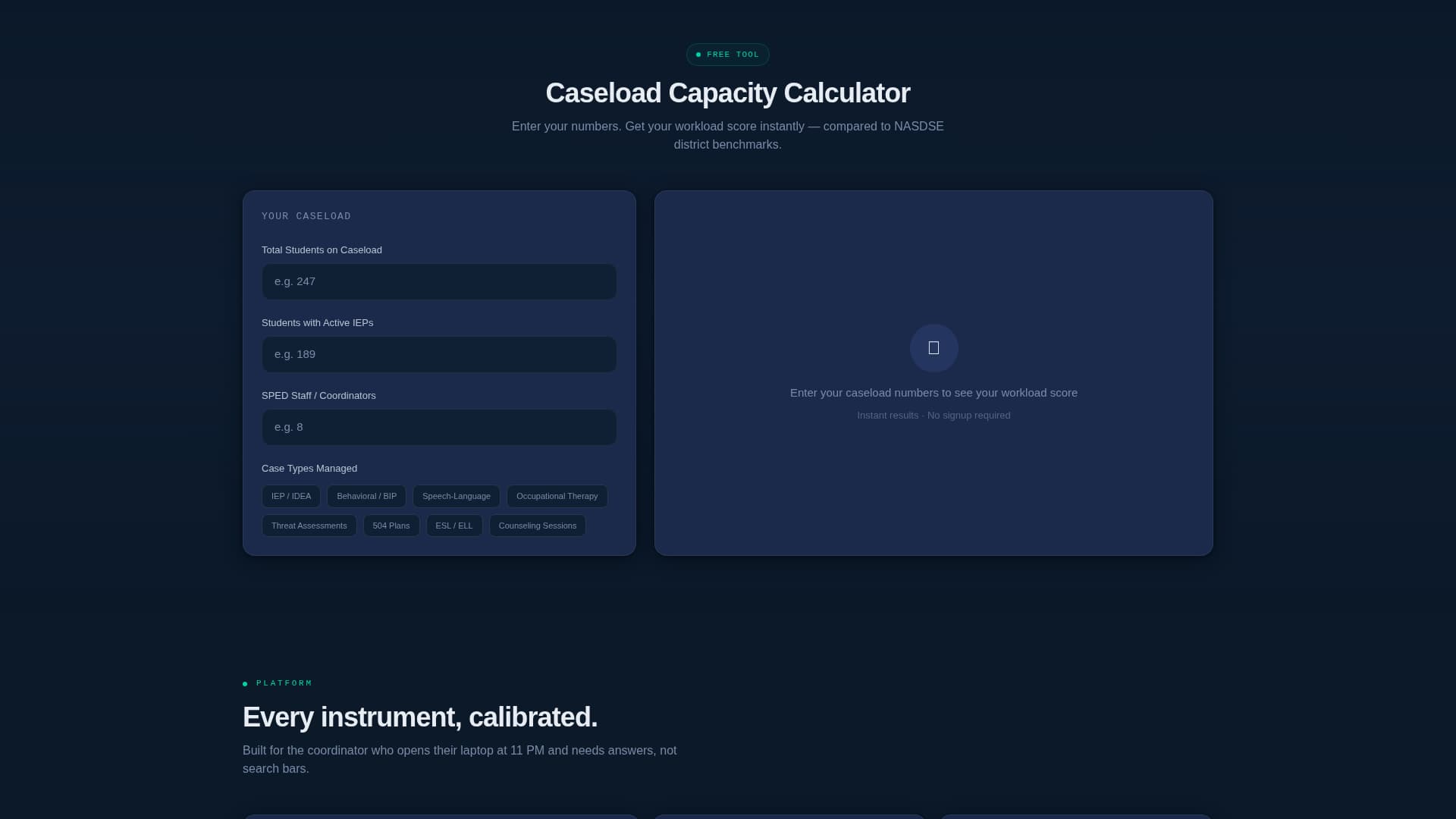 Caseload - Powerful Education Management Landing Page Template