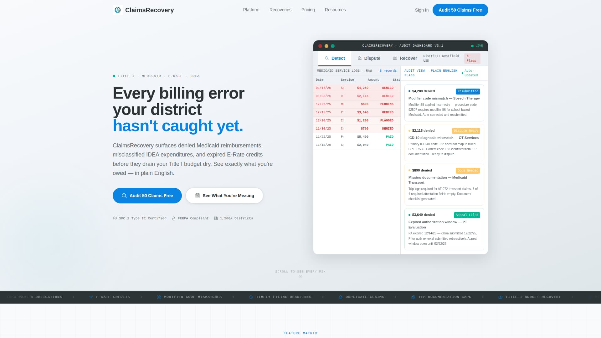 Claims - Powerful Education Landing Page Template