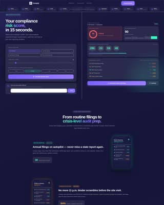 Vault — Governance Compliance Landing Page Template