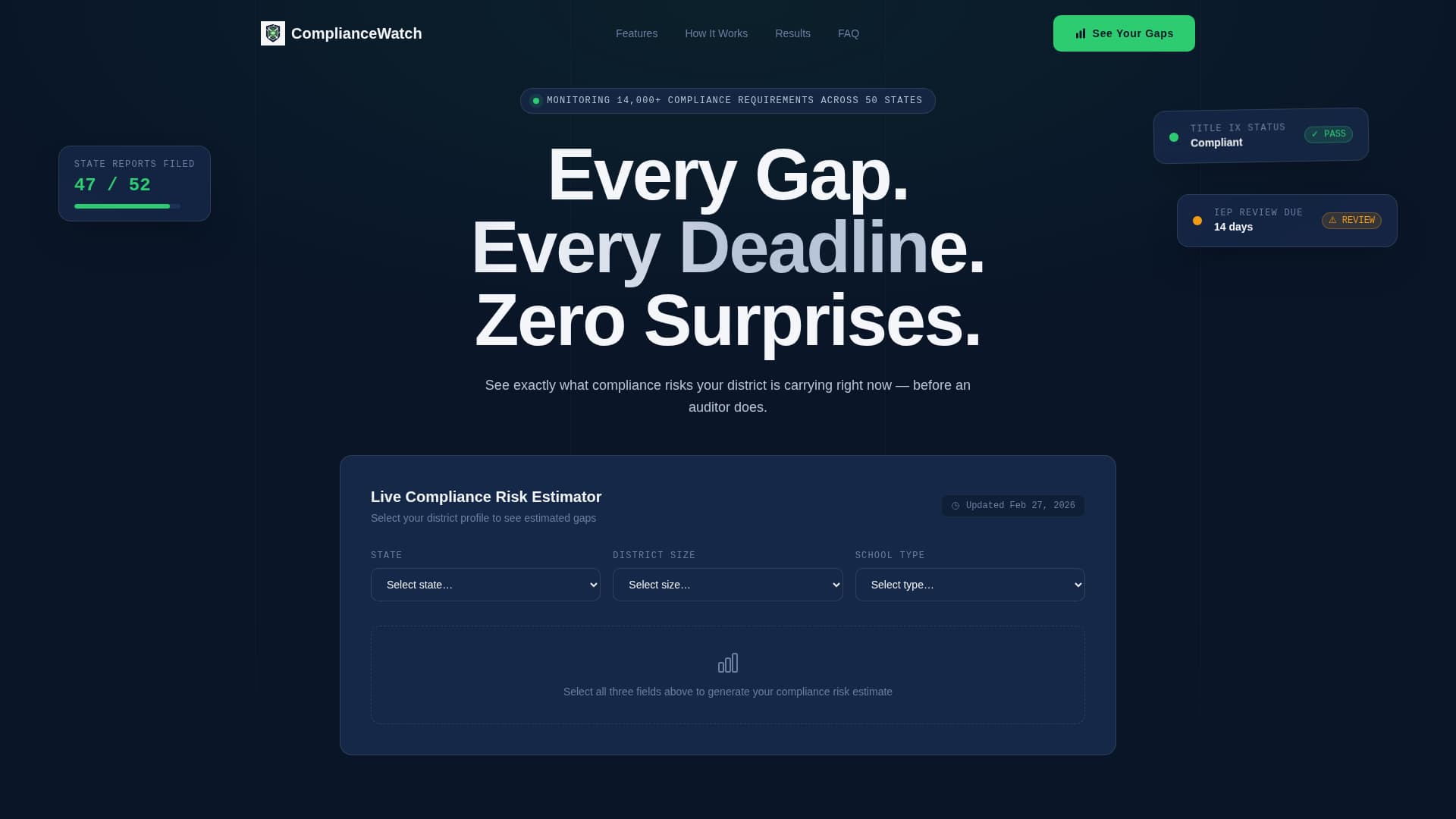 Verify — Audit Compliance Landing Page Template
