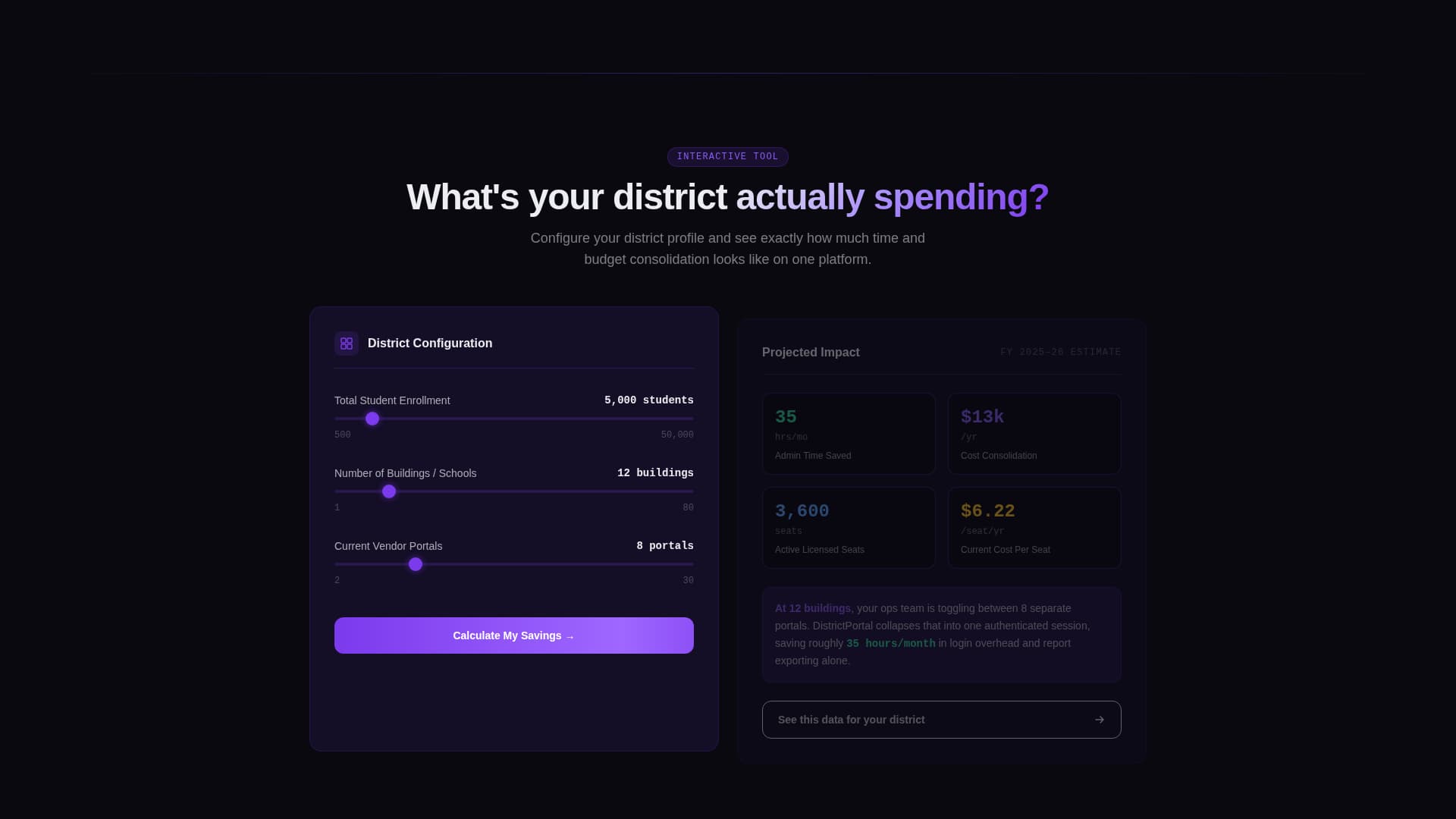 District Portal - Powerful Education Landing Page Template