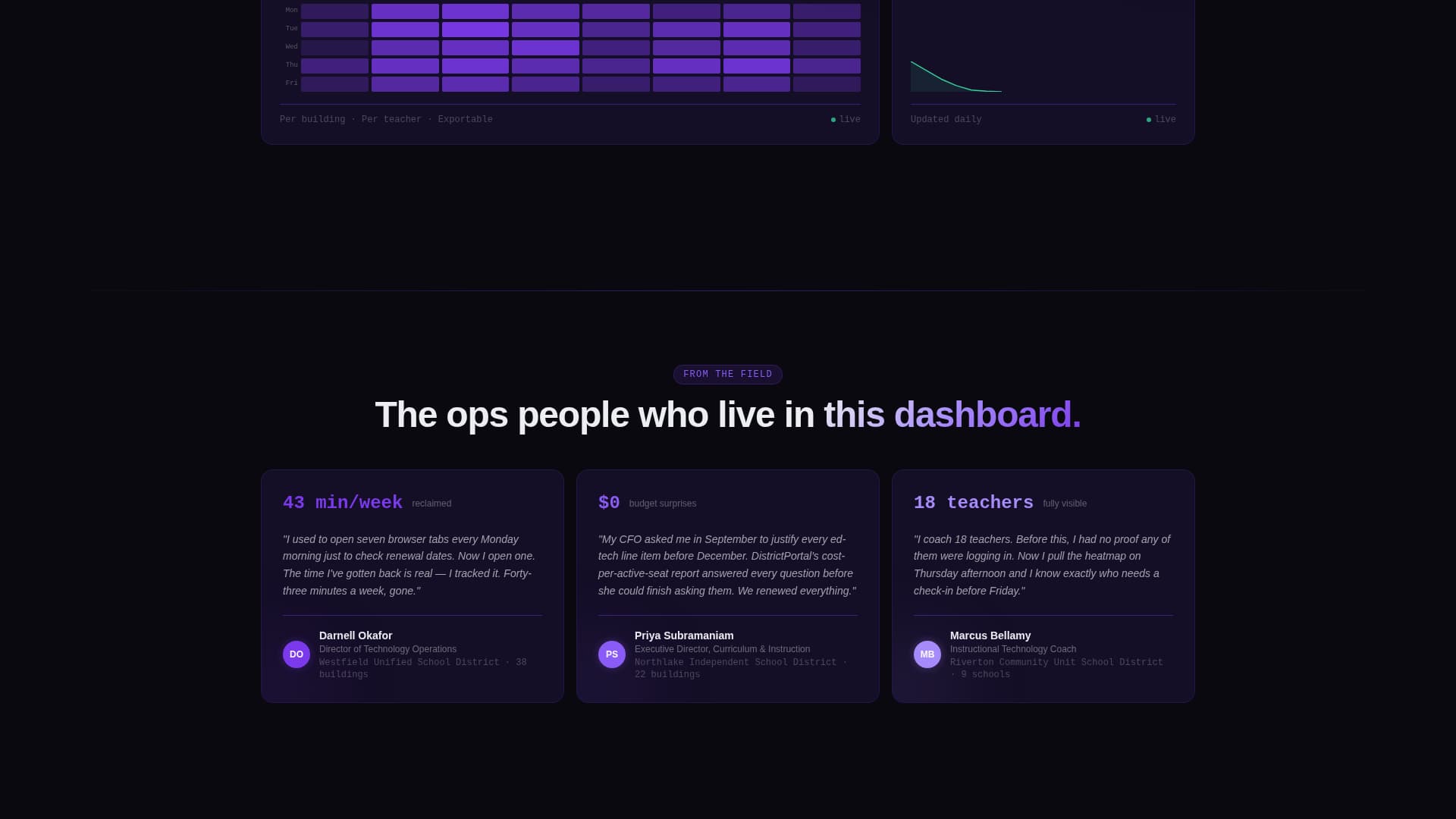 District Portal - Powerful Education Landing Page Template
