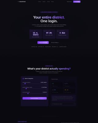 District Portal - Powerful Education Landing Page Template
