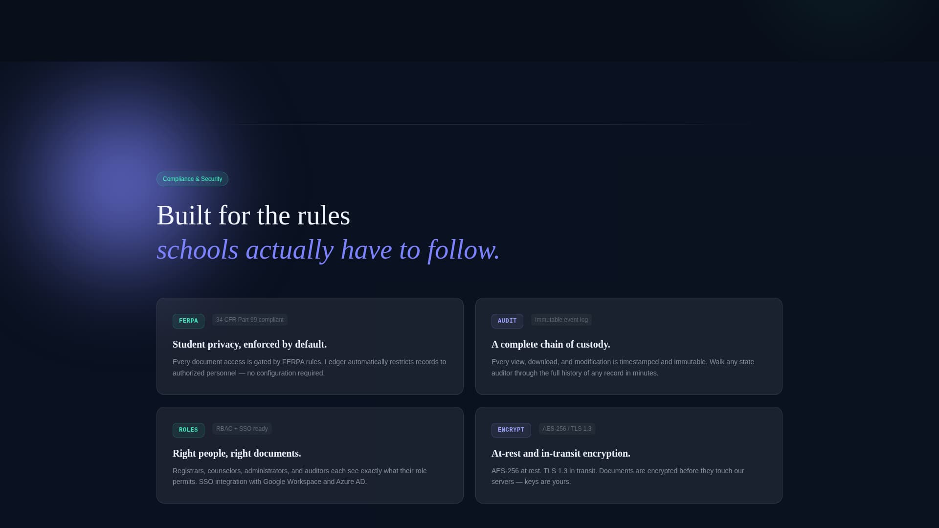 Ledger - Dynamic Education Landing Page Template