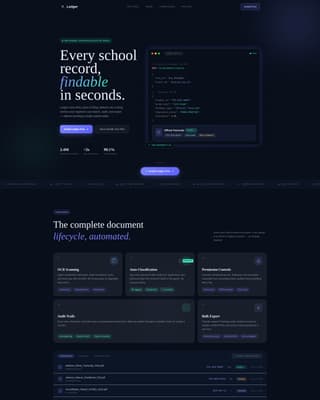 Ledger - Dynamic Education Landing Page Template
