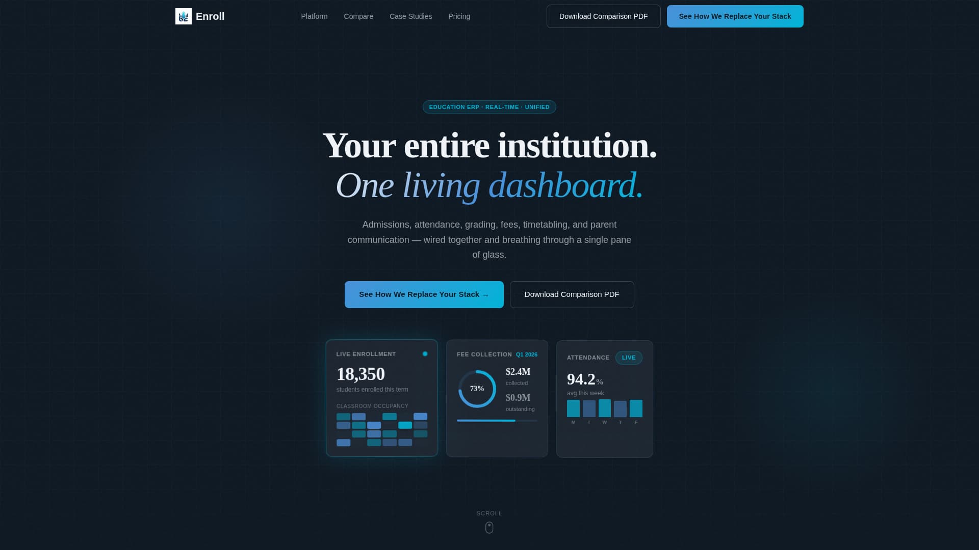 Enroll - Powerful Education ERP Landing Page Template