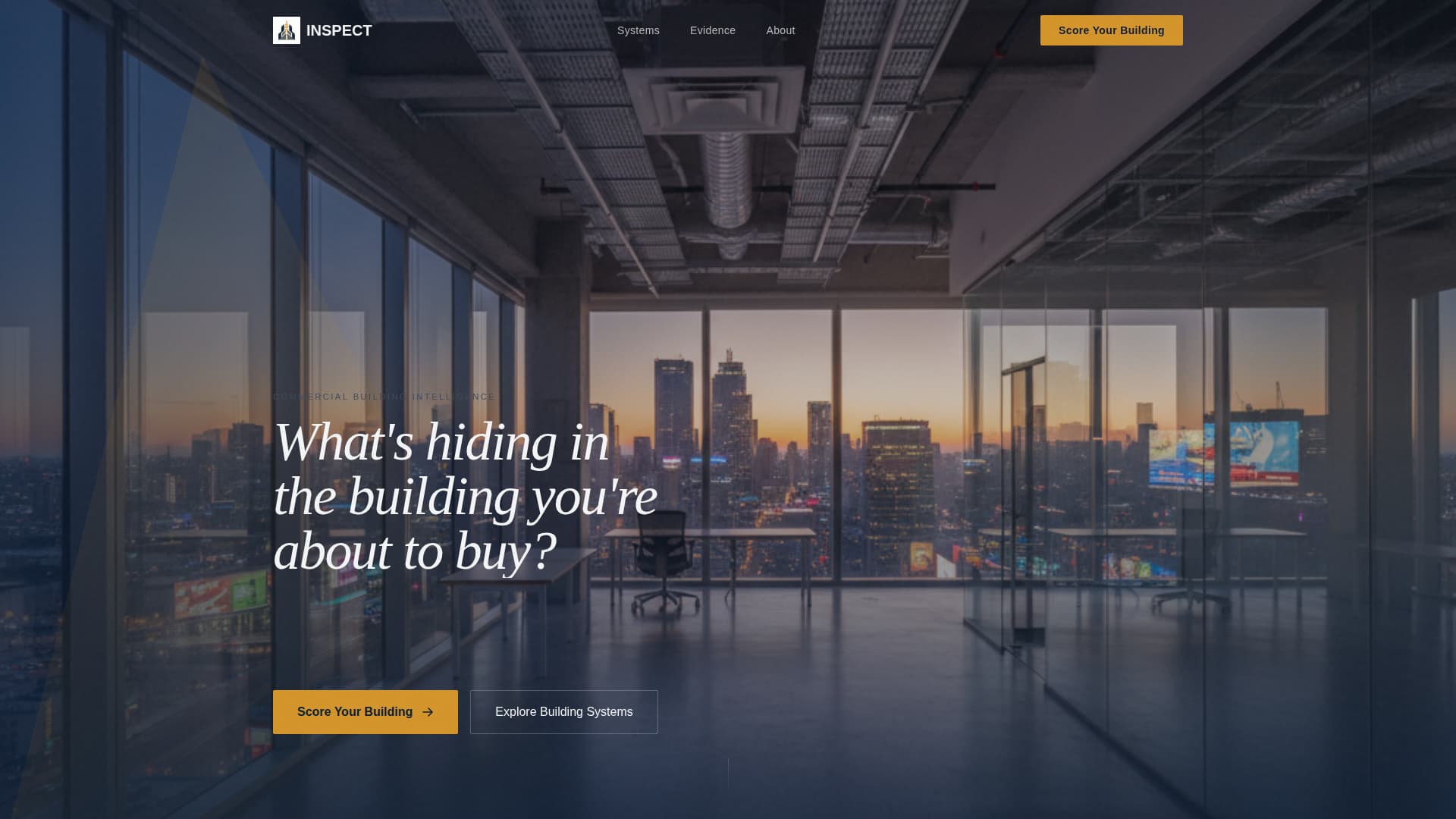 Inspect - Executive Commercial Landing Page Template