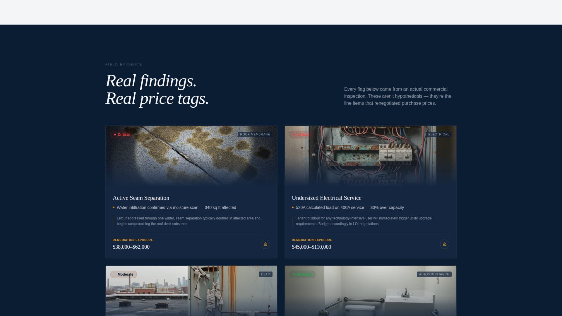 Inspect - Executive Commercial Landing Page Template
