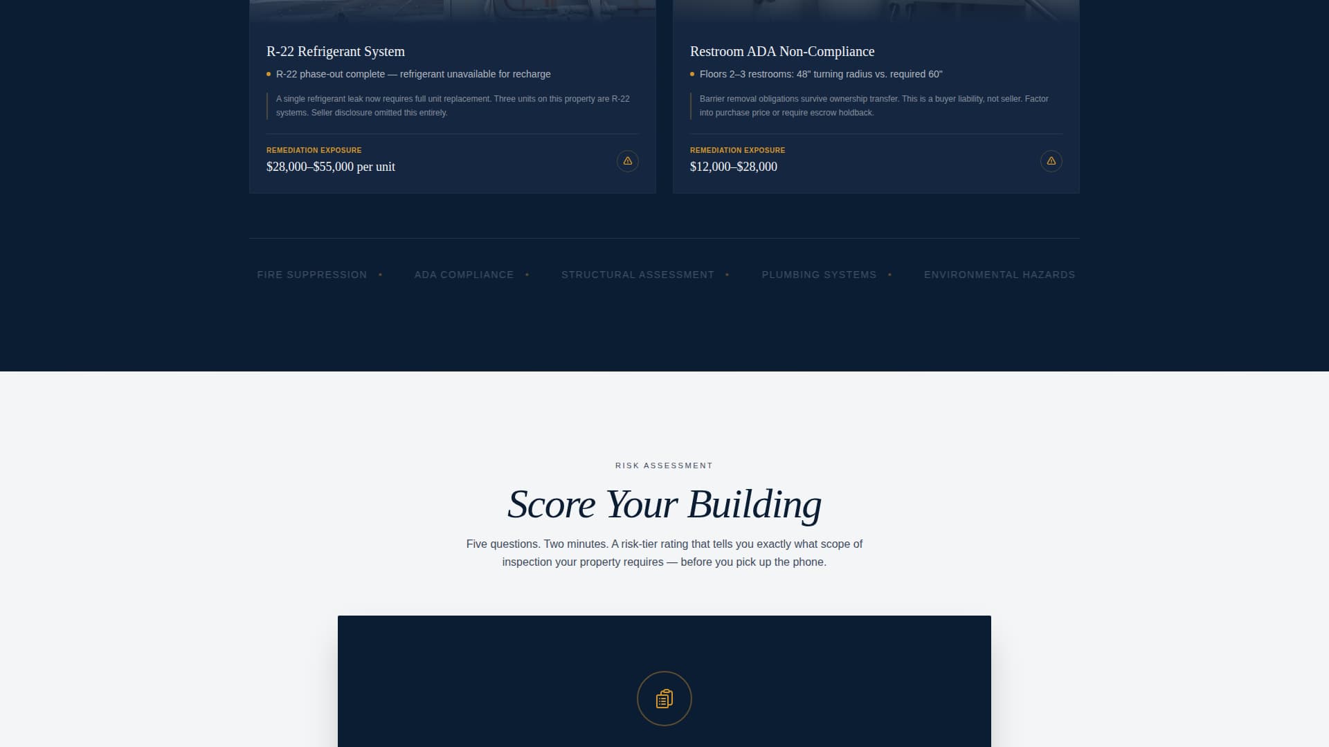 Inspect - Executive Commercial Landing Page Template