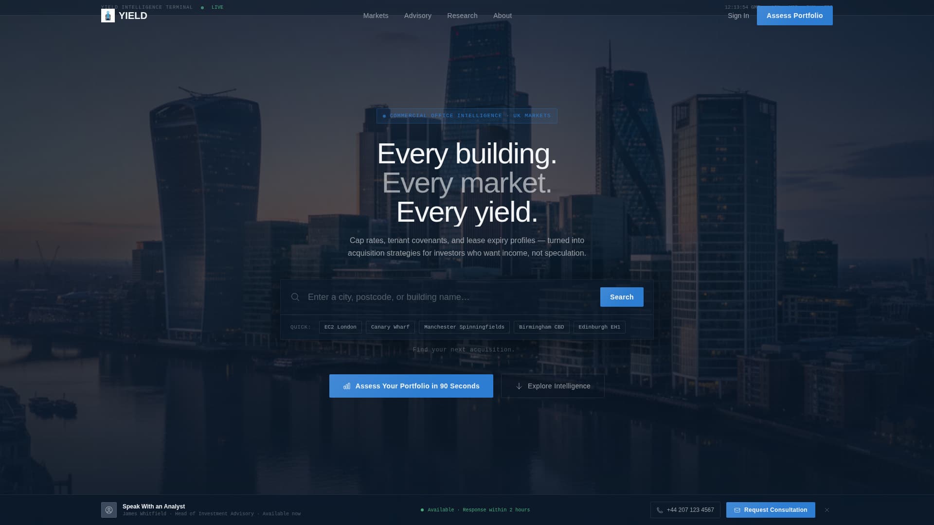 Yield - Precision Office Landing Page Template