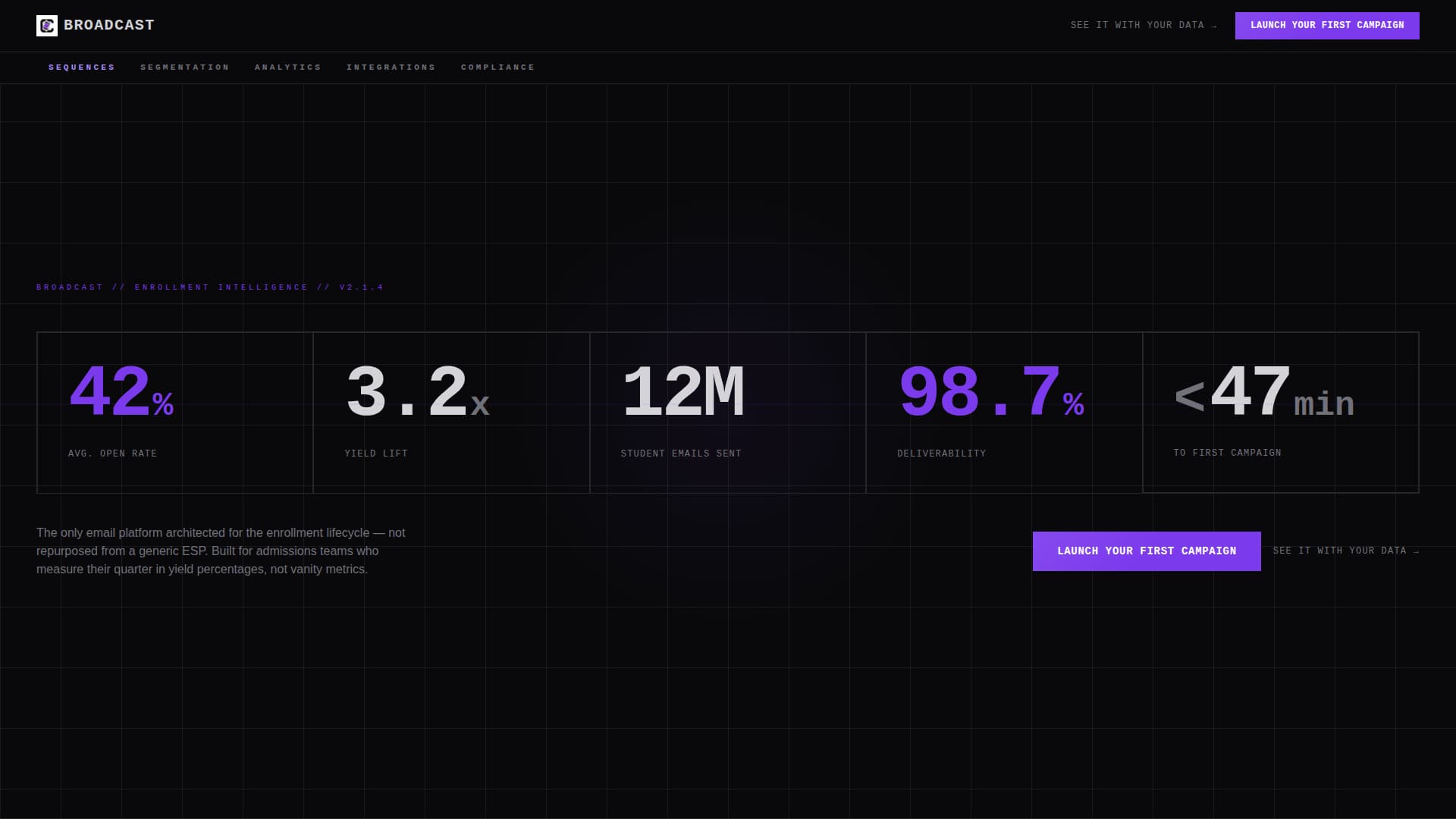 Broadcast - Powerful Education Landing Page Template