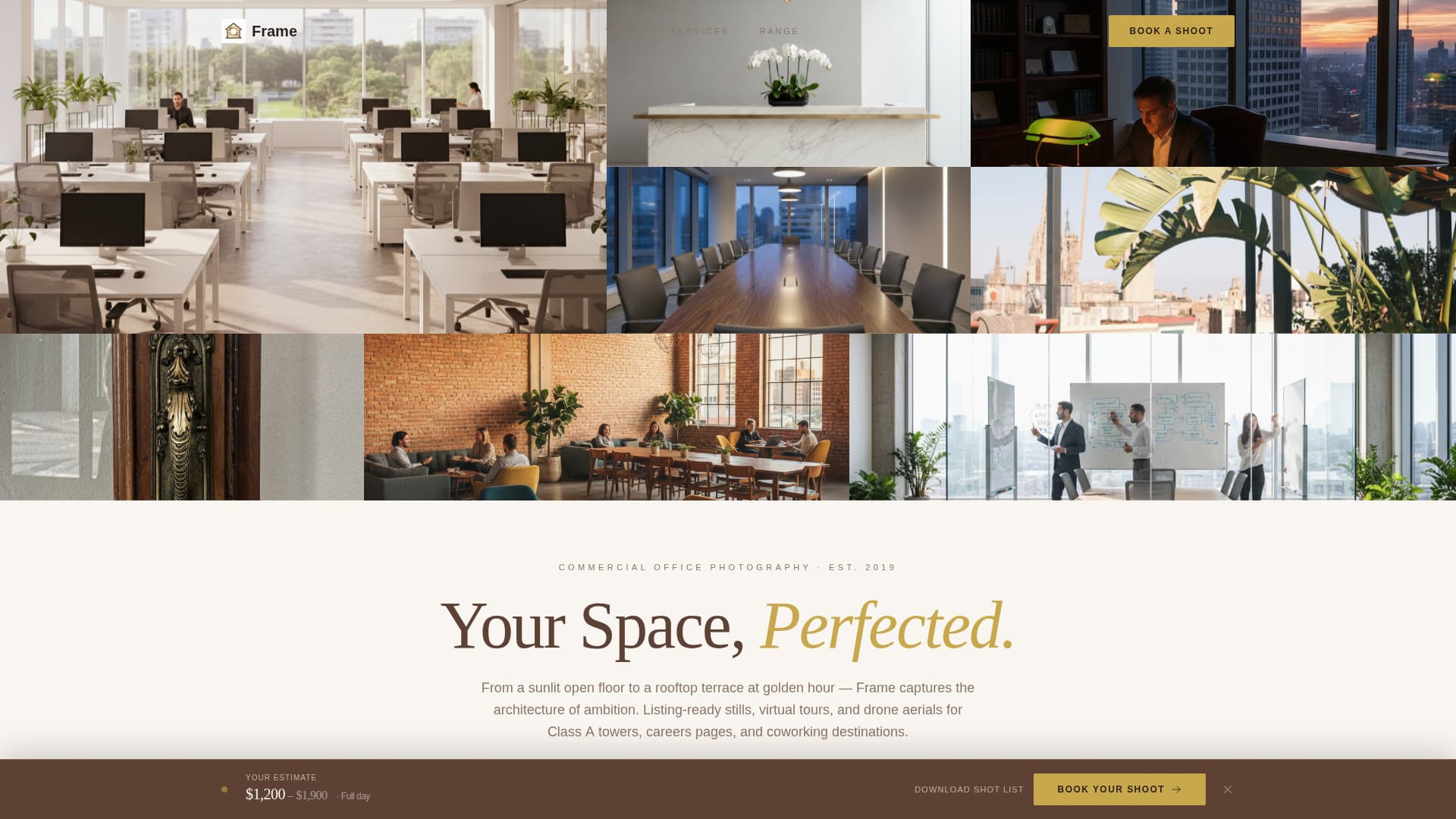 Frame - Precision Office Landing Page Template