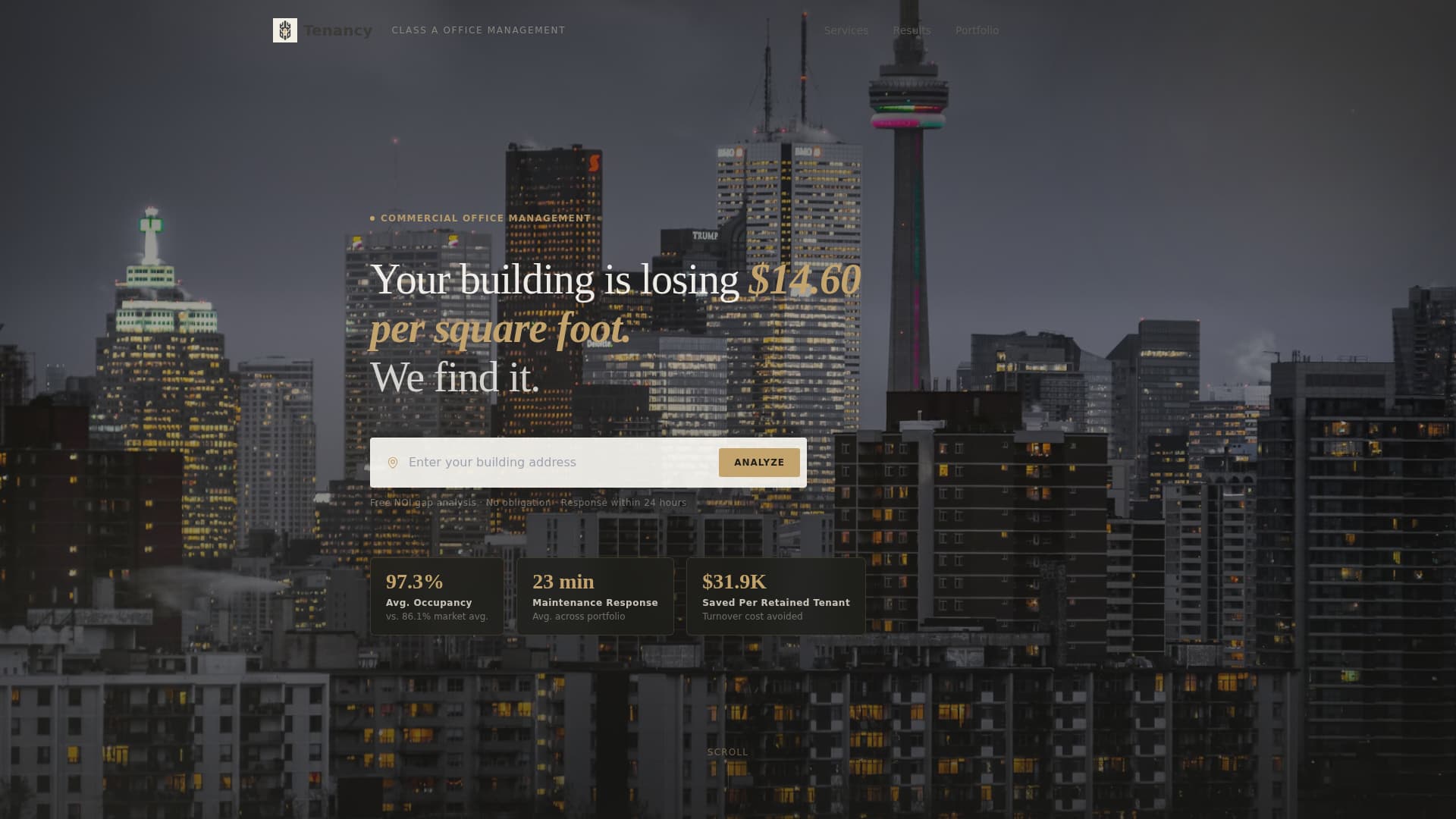 Tenancy - Precision Office Landing Page Template