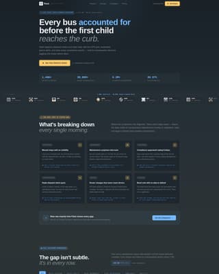 Bus Tracker - Real-Time Fleet Management Landing Page Template