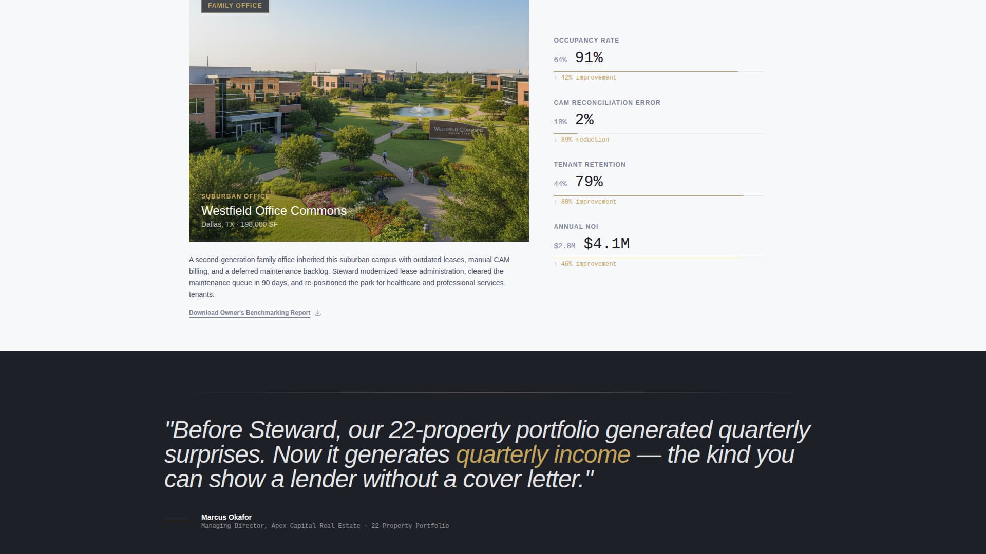 Steward - Elite Commercialproperty Landing Page Template