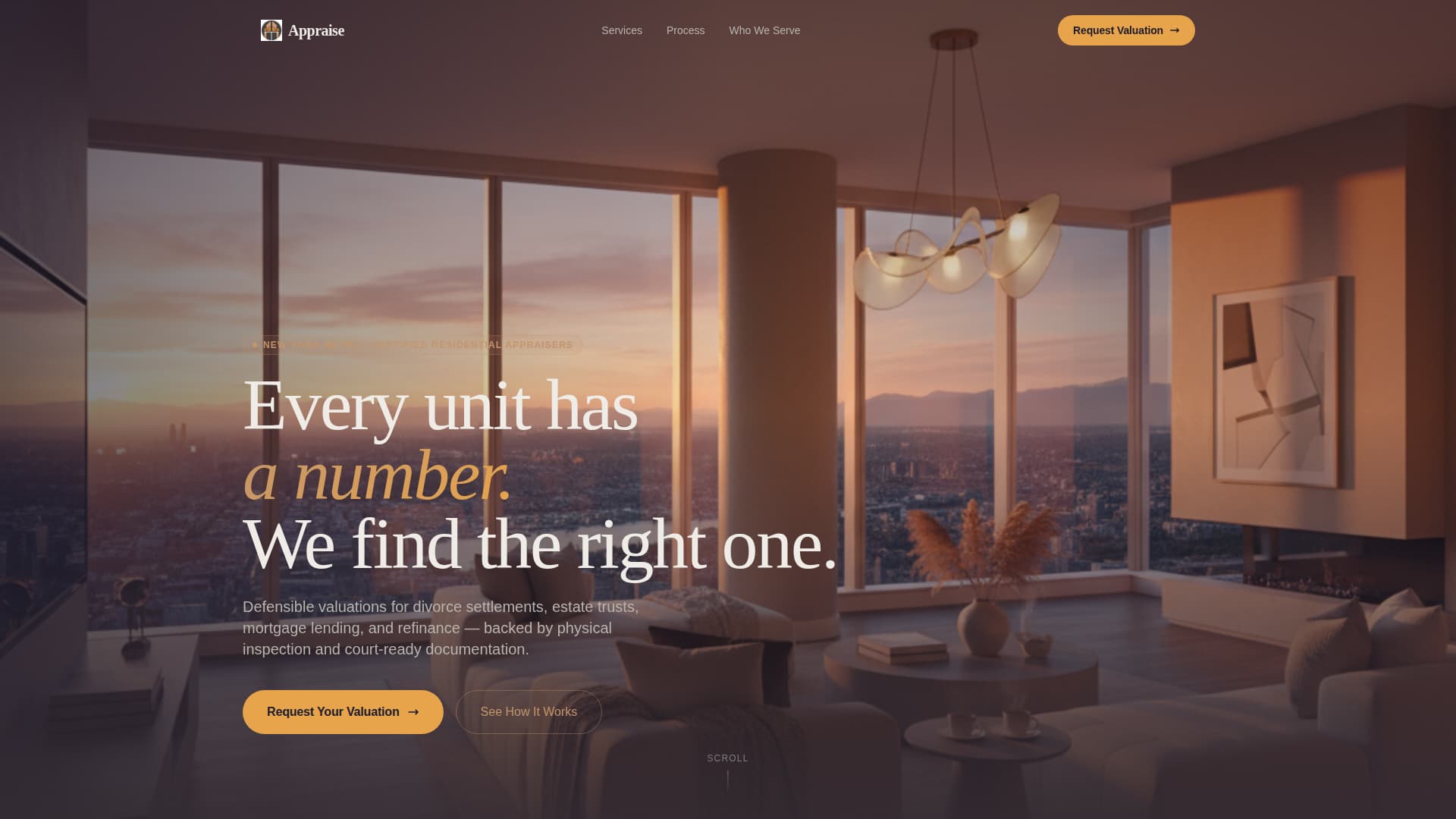 Appraise - Precision Condo Landing Page Template
