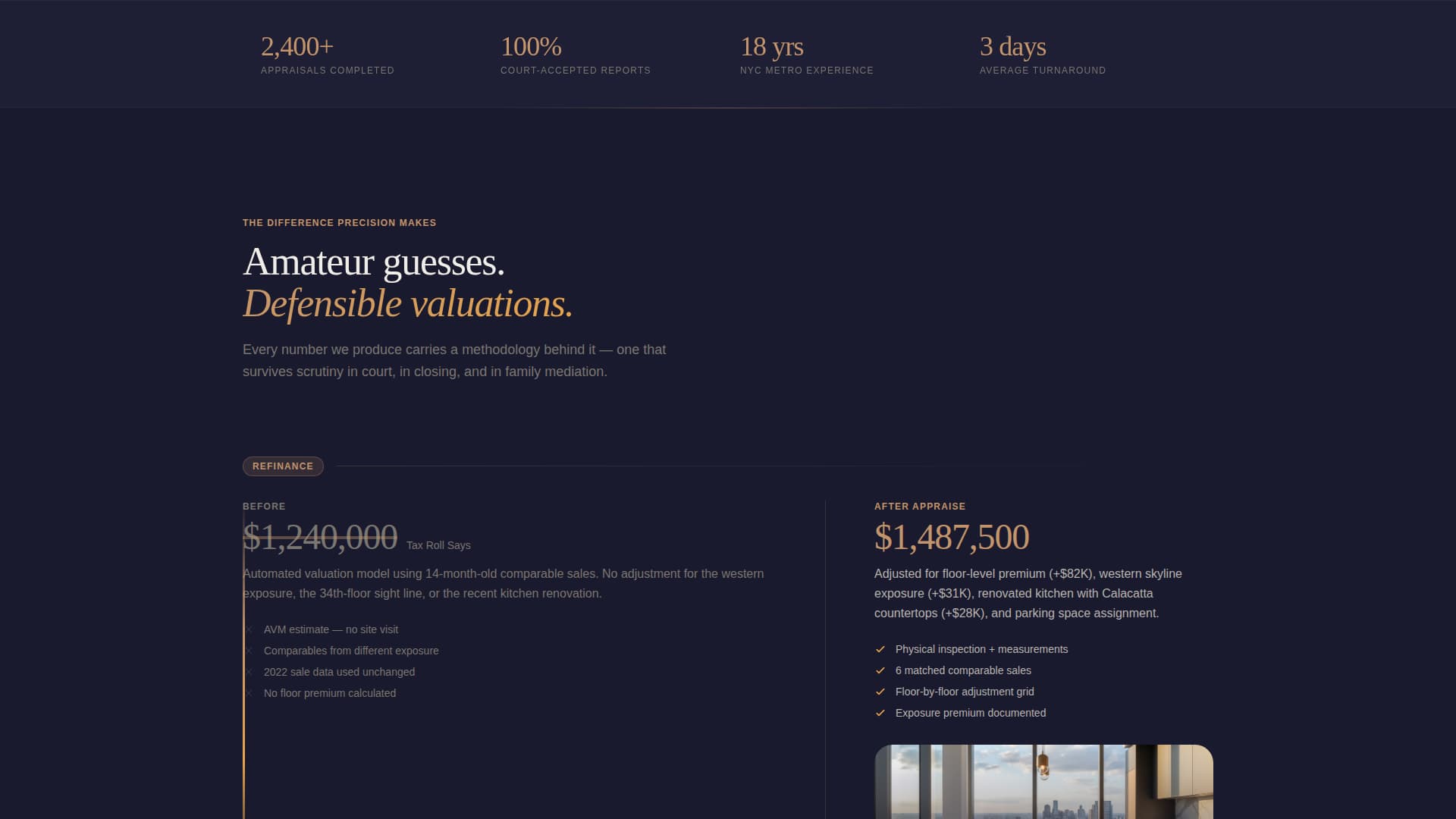 Appraise - Precision Condo Landing Page Template