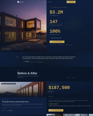 Appraise - Certified Container Home Landing Page Template