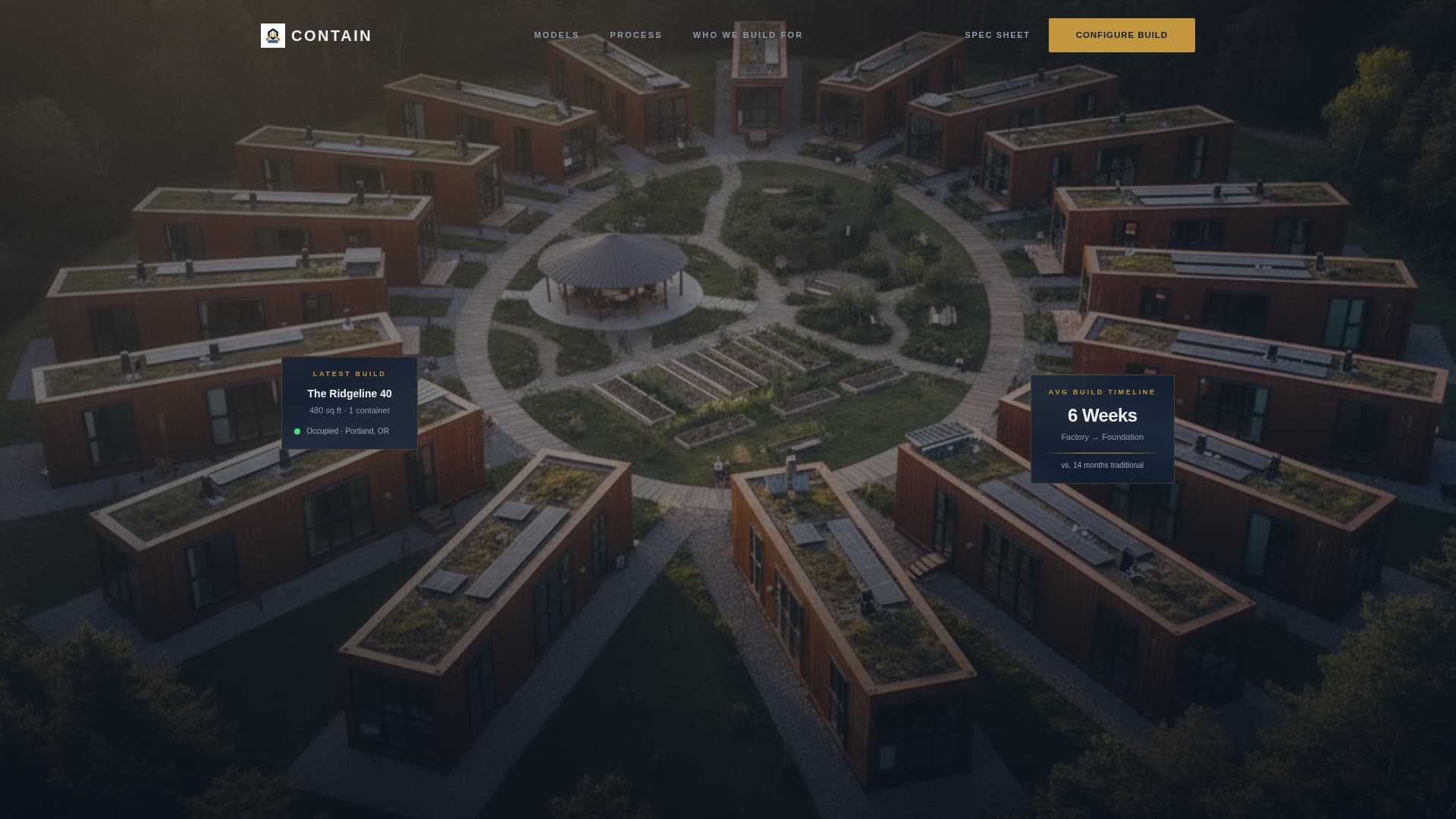 Contain - Precision Containerhome Landing Page Template