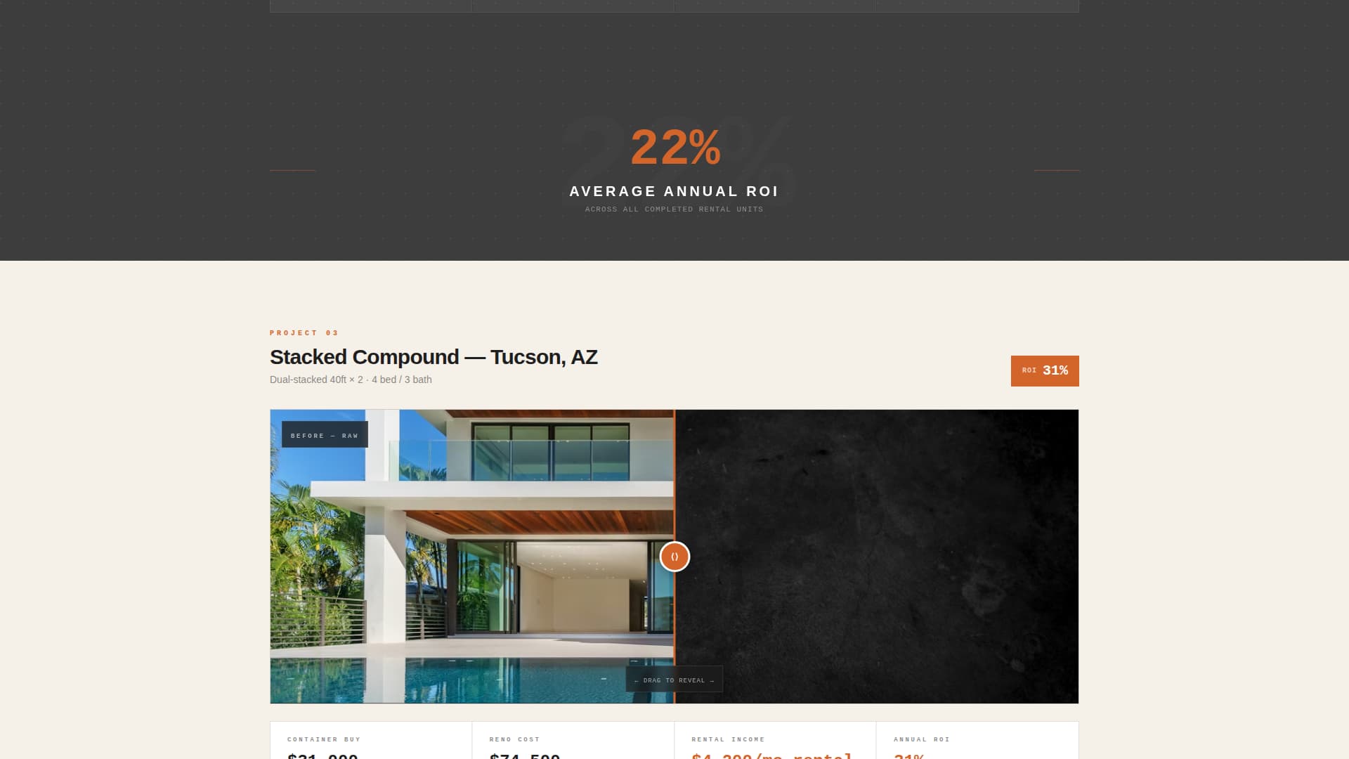 Reforge - Industrial Containerhome Landing Page Template