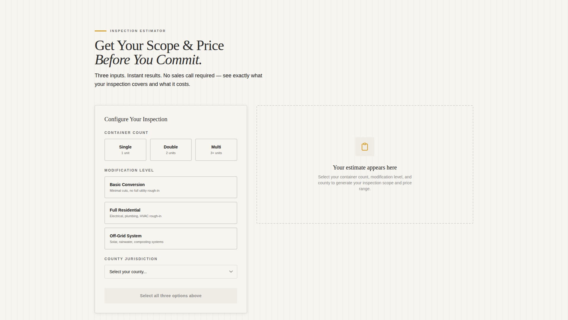 Gauge - Trusted Container Home Landing Page Template