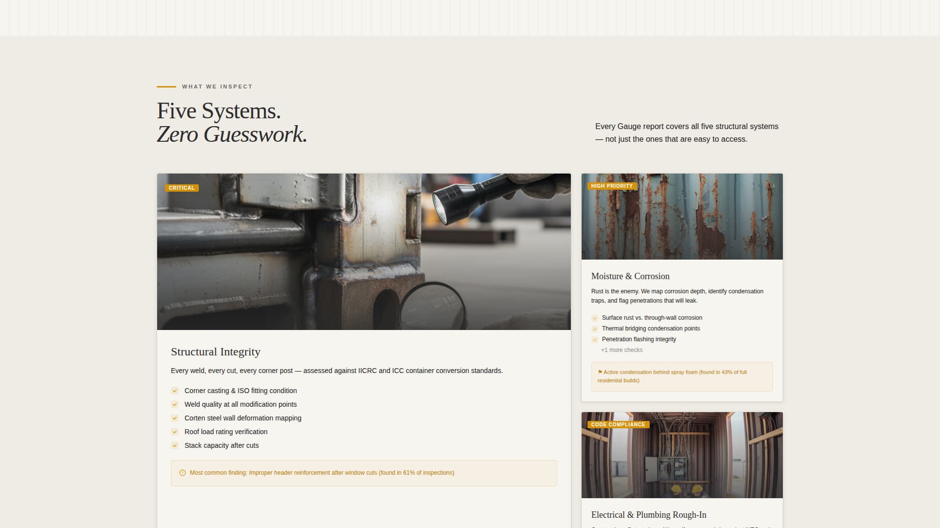 Gauge - Trusted Container Home Landing Page Template