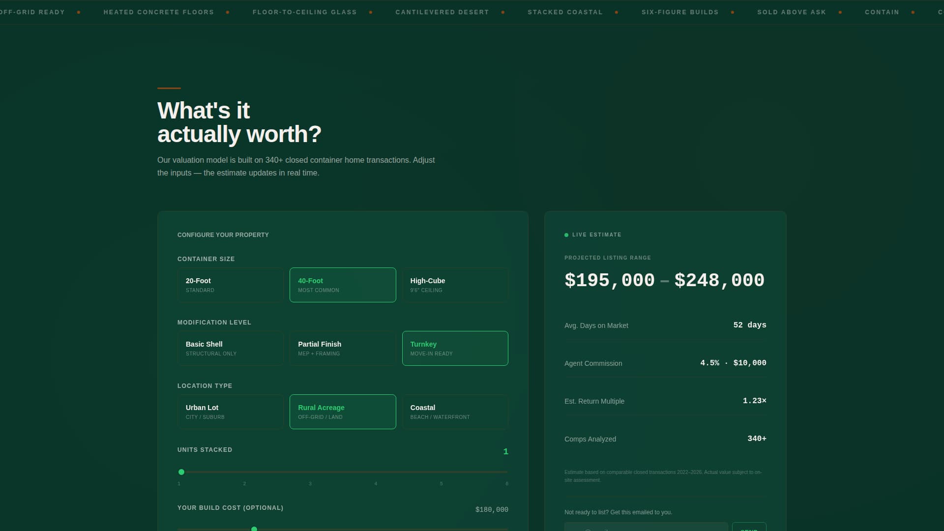 Contain - Luxe Container Home Landing Page Template