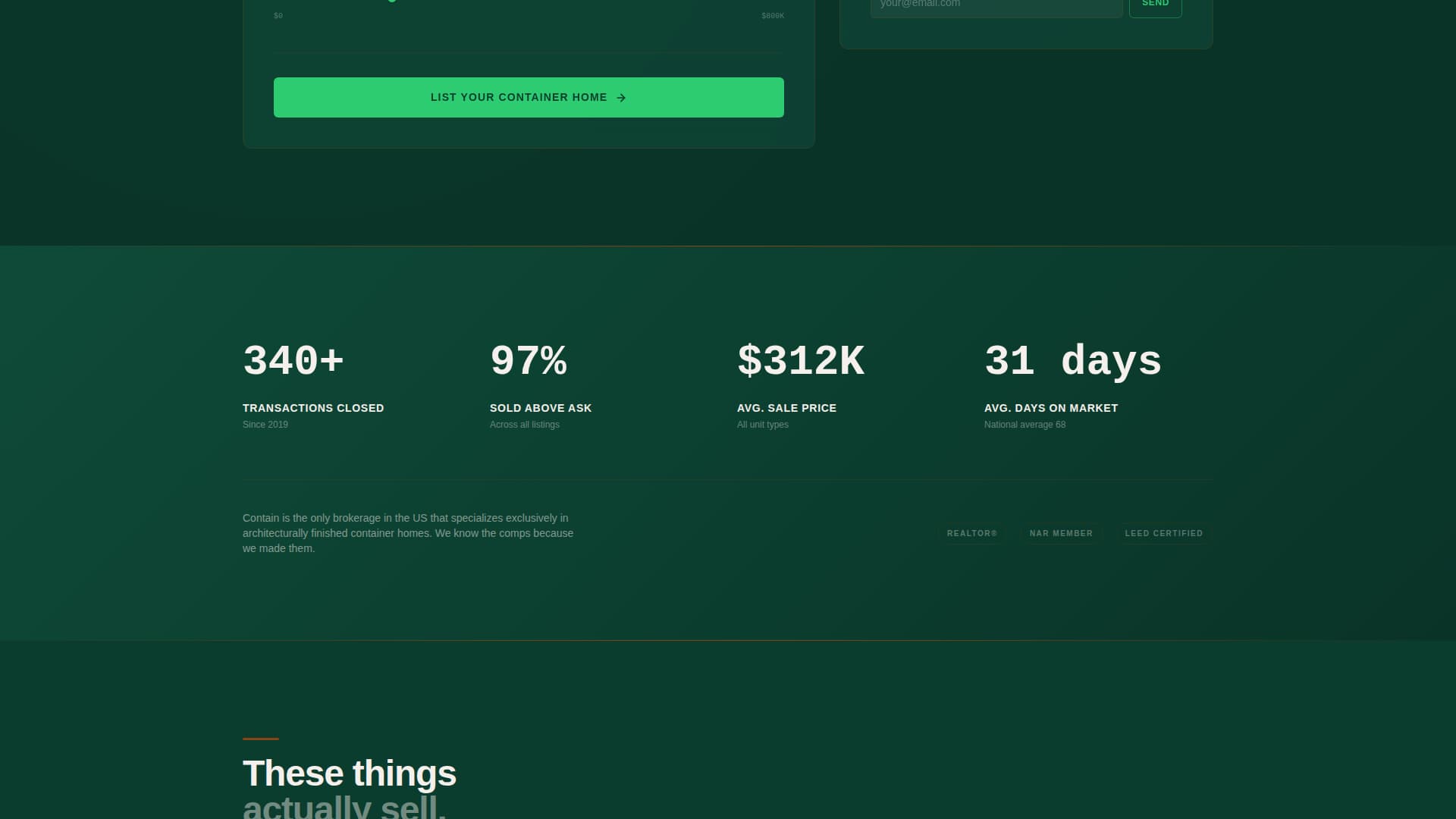 Contain - Luxe Container Home Landing Page Template
