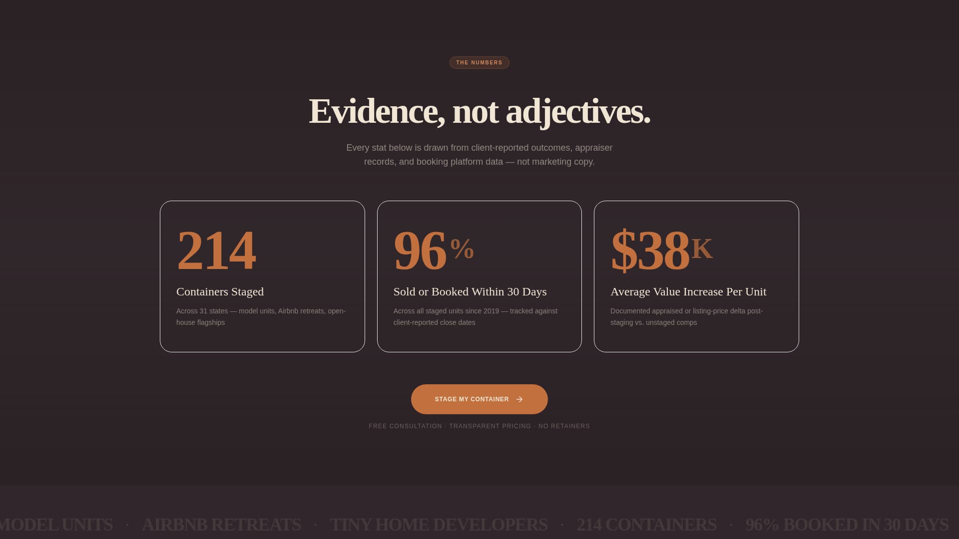 Vessel - Immersive Container Home Landing Page Template