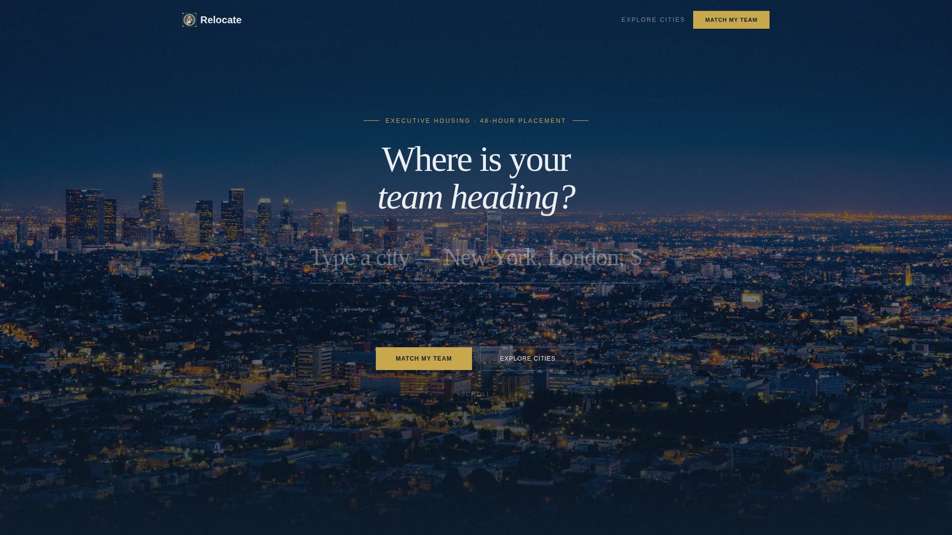 Relocate - Authoritative Corporatehousing Landing Page Template