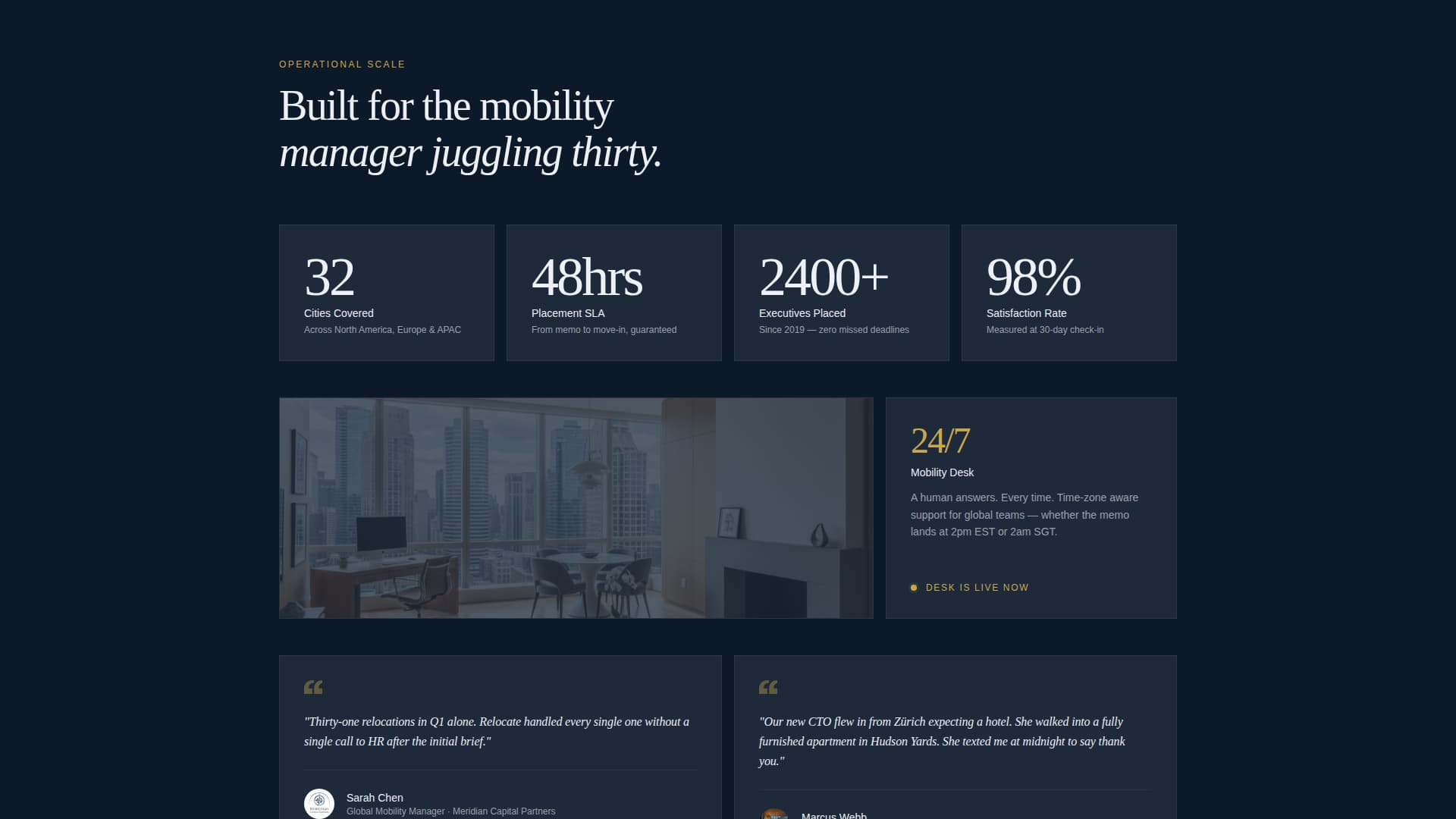 Relocate - Authoritative Corporatehousing Landing Page Template