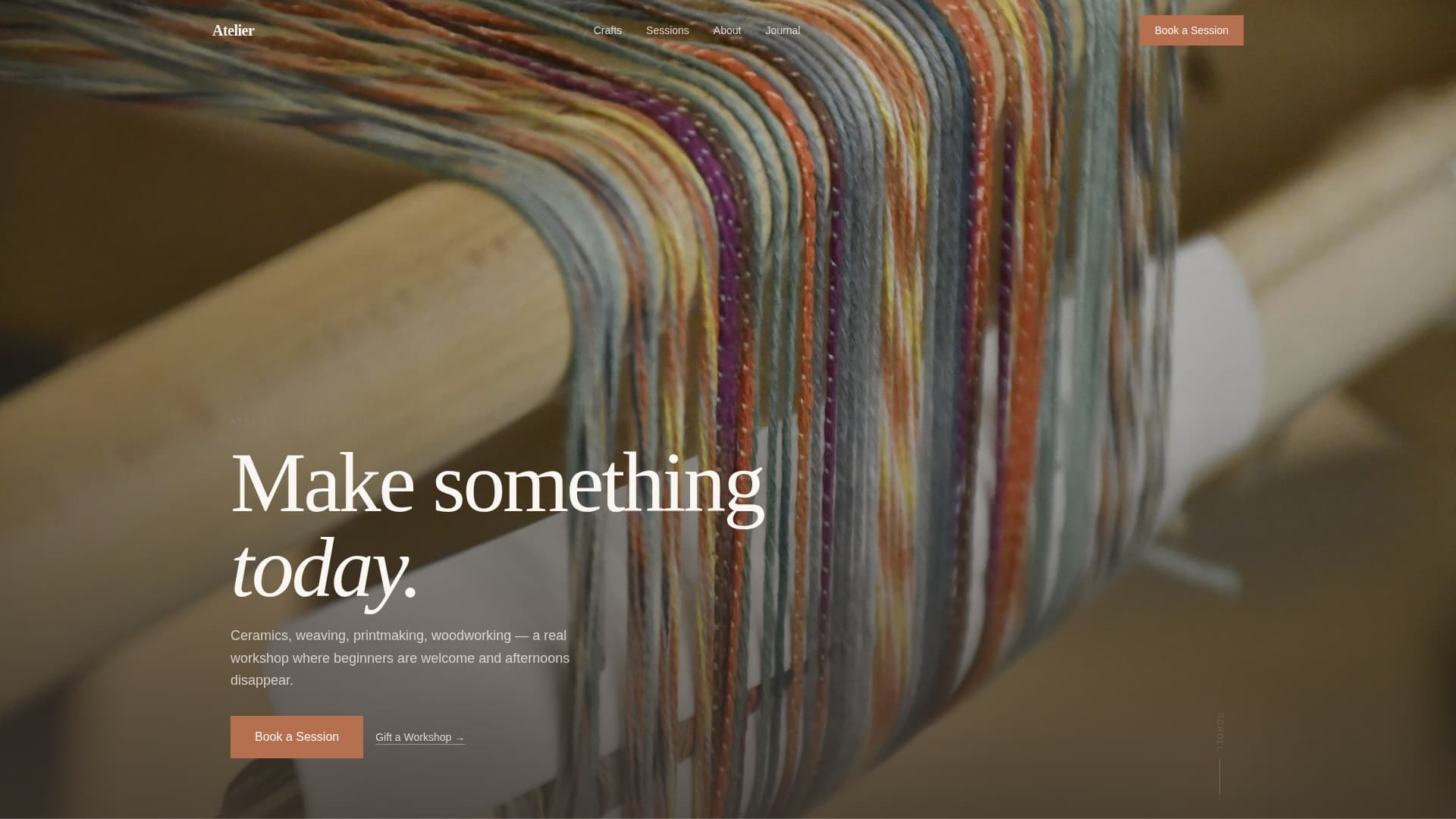 Atelier - Inspiring Makerspace Landing Page Template