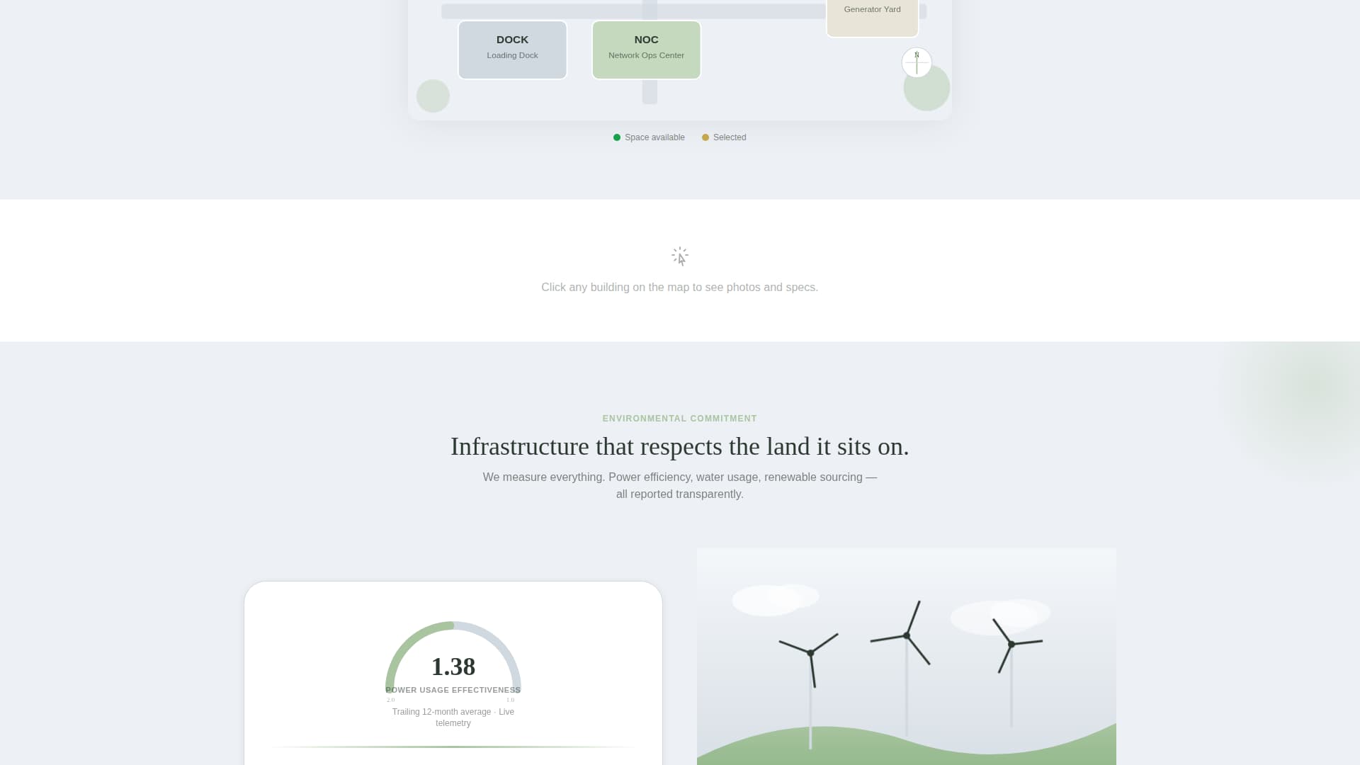 Uptime - Serene Colocation Landing Page Template