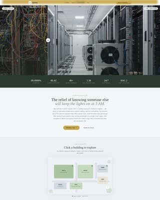 Uptime - Serene Colocation Landing Page Template