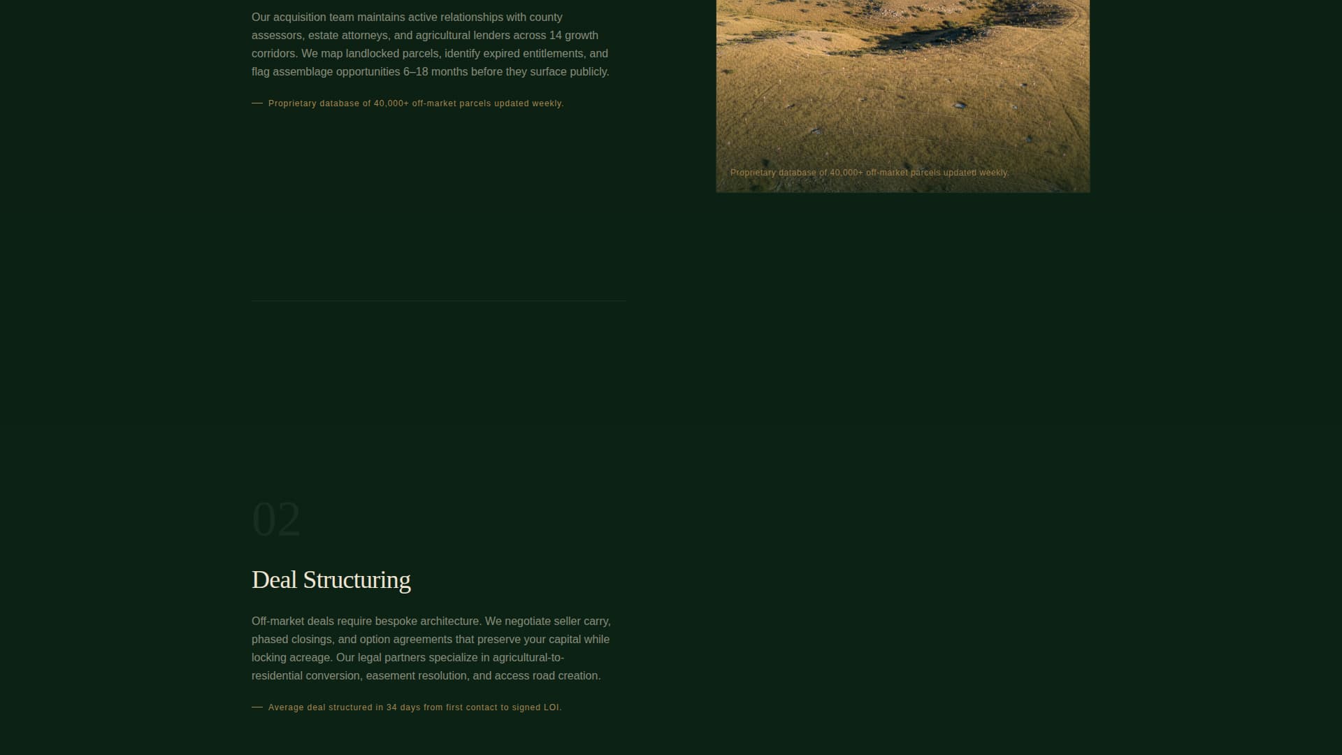 Parcel - Immersive Land Brokerage Landing Page Template