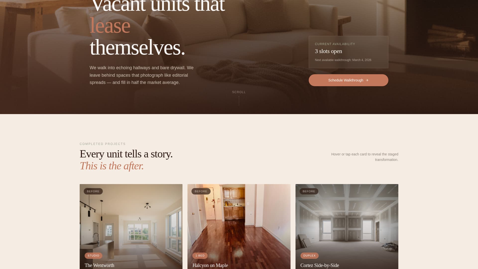 Stagefront - Luxe Multifamily Landing Page Template