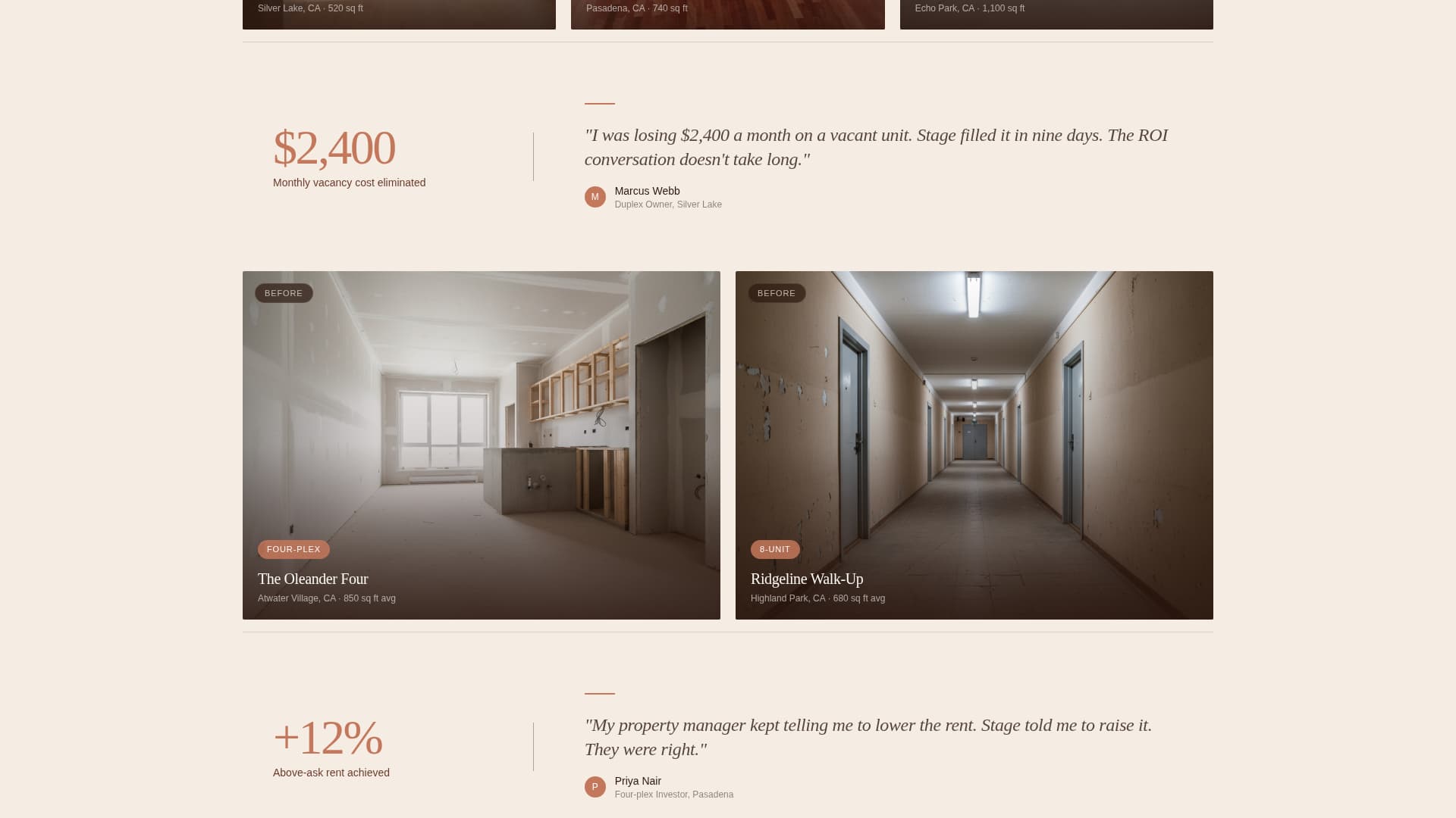Stagefront - Luxe Multifamily Landing Page Template