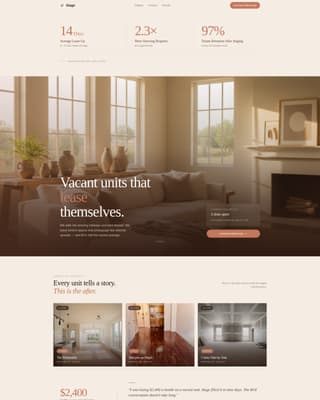 Stagefront - Luxe Multifamily Landing Page Template