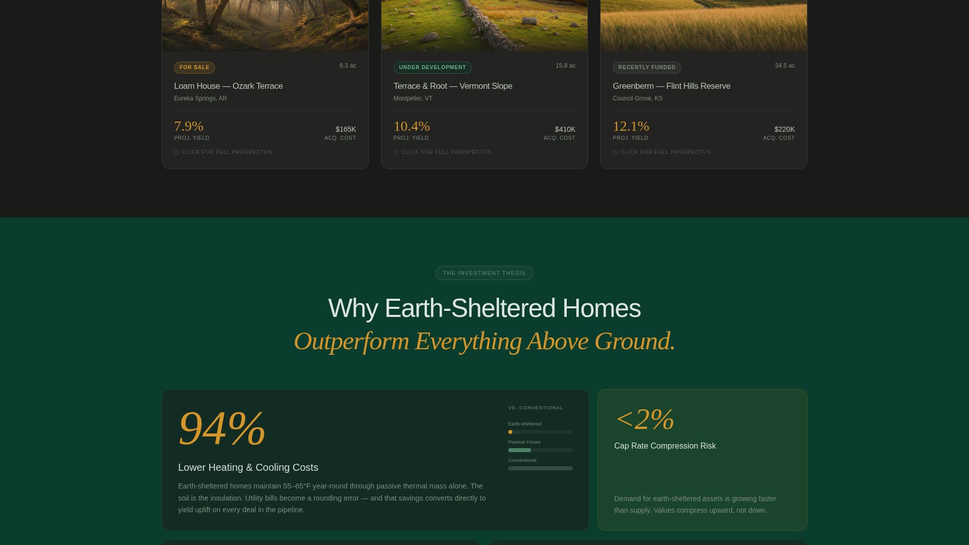 Burrow - Hidden Earth Sheltered Landing Page Template