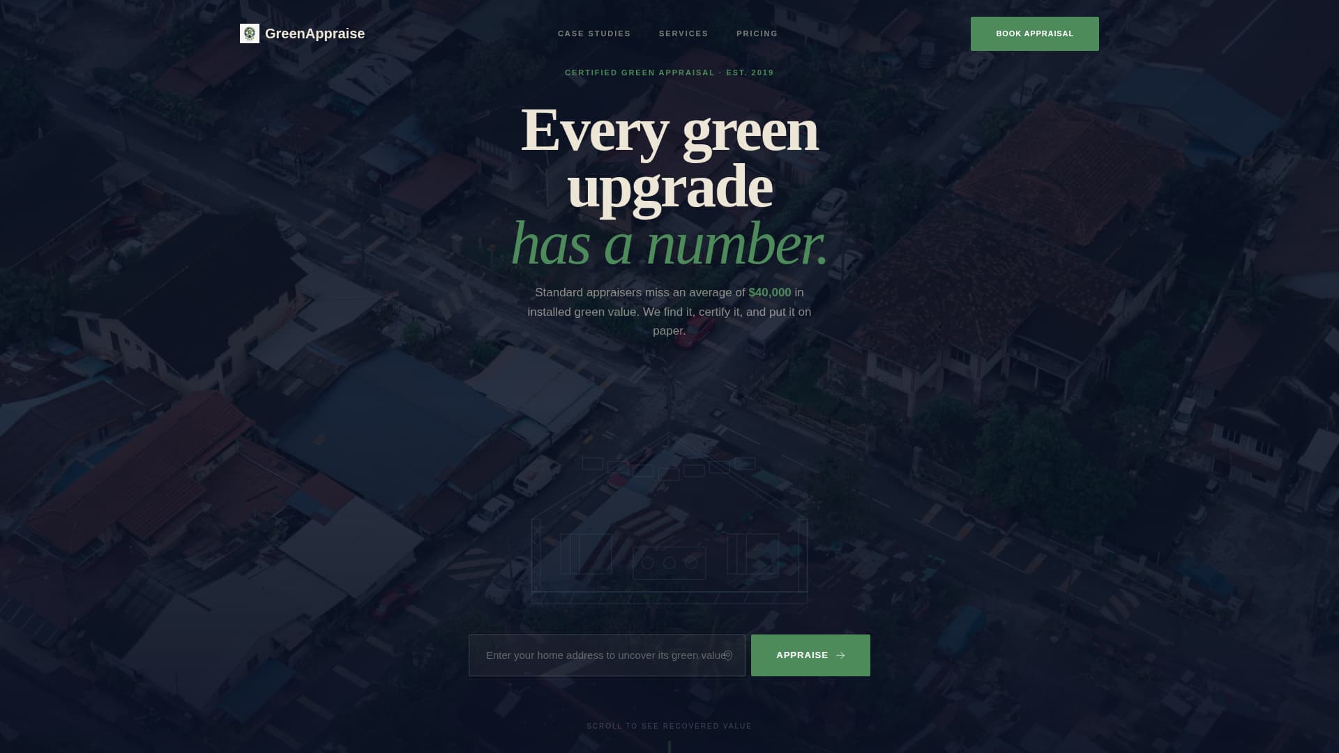 Greenappraise - Certified Ecohome Landing Page Template