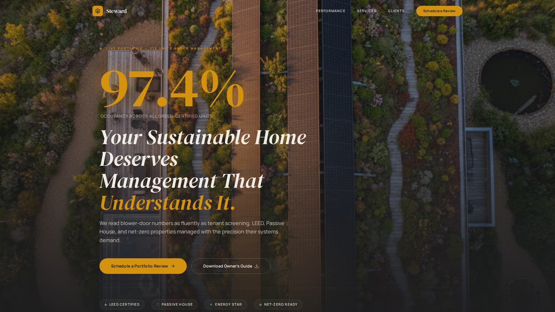 Steward - Authoritative Ecoproperty Landing Page Template