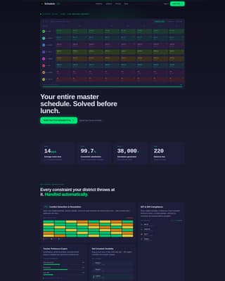 Scheduler - Conflictfree Education Landing Page Template