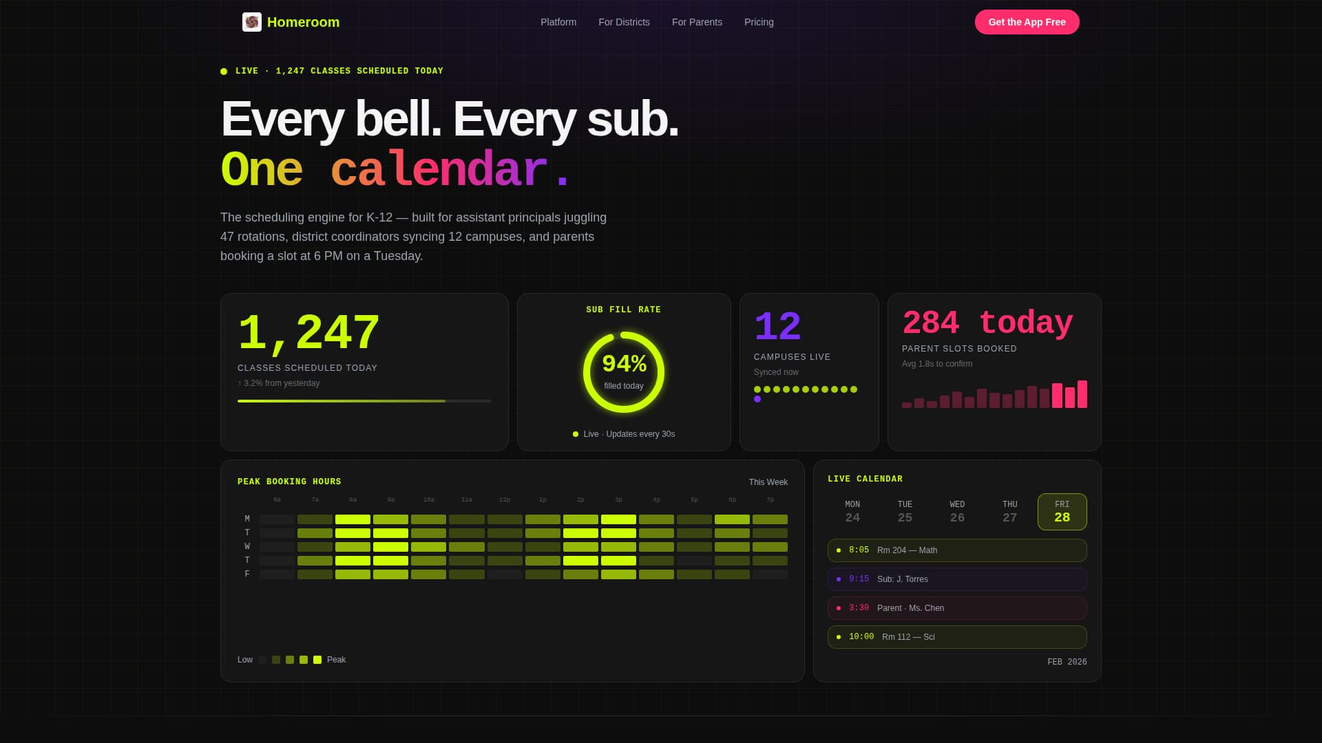Homeroom - Dynamic K12 Landing Page Template