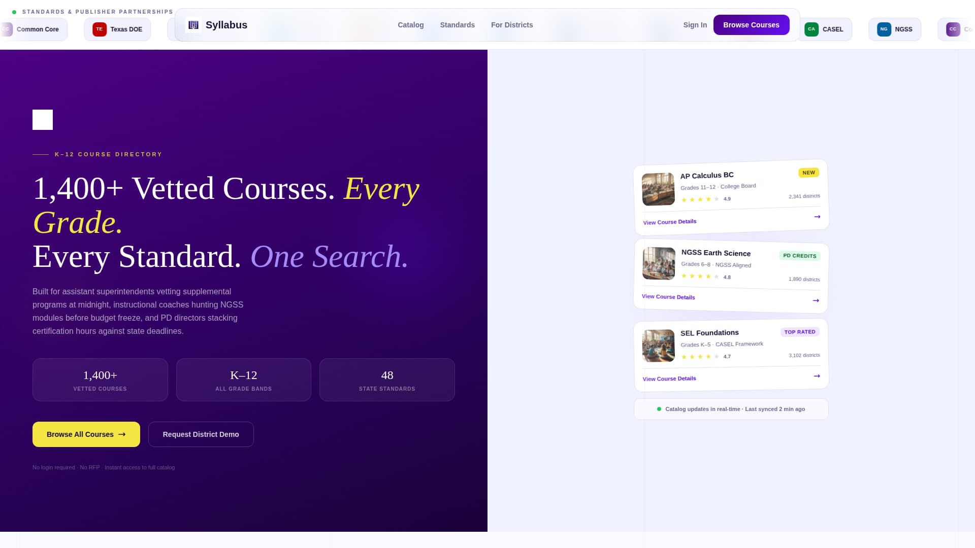 Syllabus - Powerful K-12 Landing Page Template