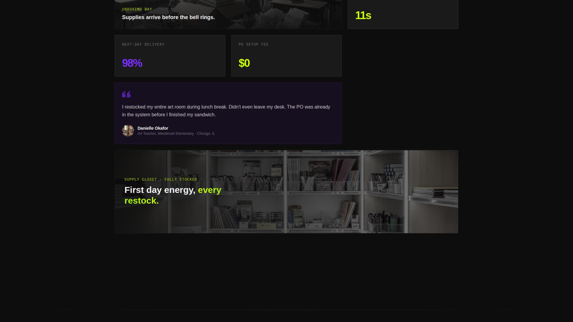 Supplify - Seamless Educationstore Landing Page Template